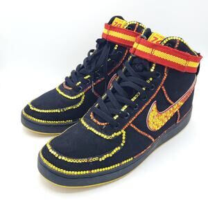 Customized Nike 2003 Vandal High Atlanta 74' black men's size 11